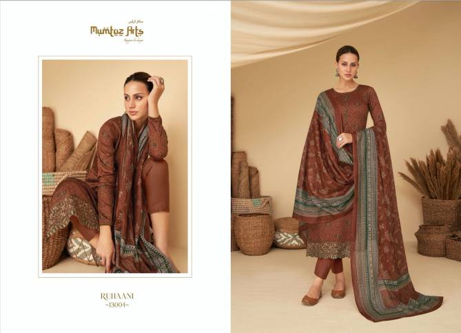 Mumtaz Ruhaani 13001-13008 Jam Satin Wholesale Printed Suits Catalog